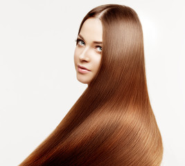 Beautiful model with healthy shiny long hair. Beauty luxurious h