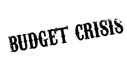 Budget Crisis rubber stamp. Grunge design with dust scratches. Effects can be easily removed for a clean, crisp look. Color is easily changed.