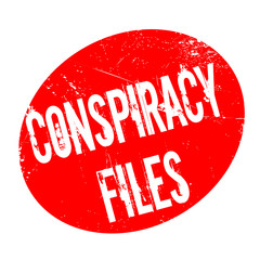 Conspiracy Files rubber stamp. Grunge design with dust scratches. Effects can be easily removed for a clean, crisp look. Color is easily changed.
