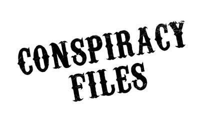 Conspiracy Files rubber stamp. Grunge design with dust scratches. Effects can be easily removed for a clean, crisp look. Color is easily changed.
