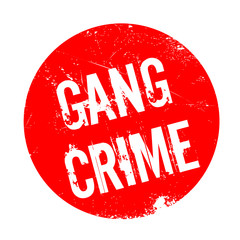Gang Crime rubber stamp. Grunge design with dust scratches. Effects can be easily removed for a clean, crisp look. Color is easily changed.