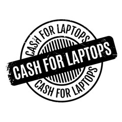 Cash For Laptops rubber stamp. Grunge design with dust scratches. Effects can be easily removed for a clean, crisp look. Color is easily changed.
