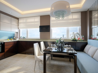 Modern elegant and luxurious kitchen