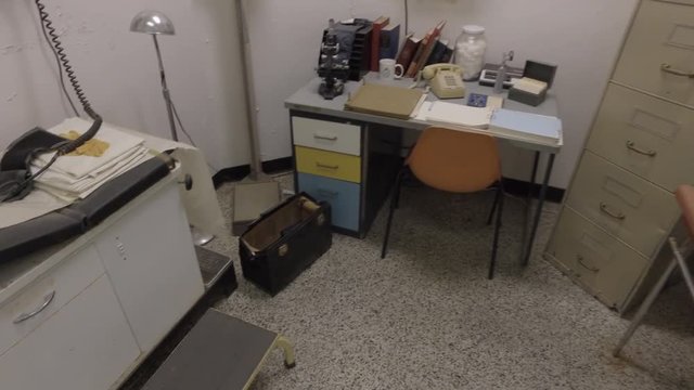military exam room from the 70s