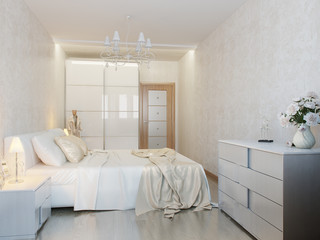 White modern bedroom