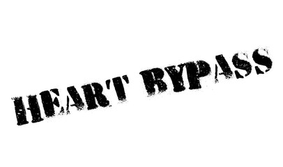 Heart Bypass rubber stamp. Grunge design with dust scratches. Effects can be easily removed for a clean, crisp look. Color is easily changed.