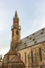 Fototapeta na wymiar Gothic cathedral of Bolzano Italy
