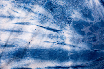 Abstract tie dyed fabric background