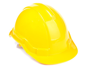 Fototapeta premium Plastic safety helmet on white