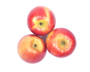 Fototapeta na wymiar Ripe organic kanzi apple isolated on white background