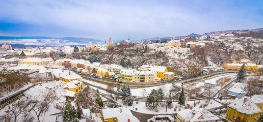 Winter panorama of Krems, Austria