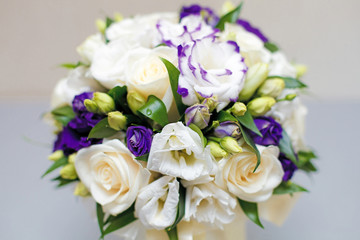 Close up of beautiful wedding bouquet