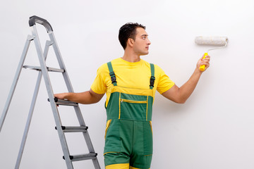 Construction worker working at the site