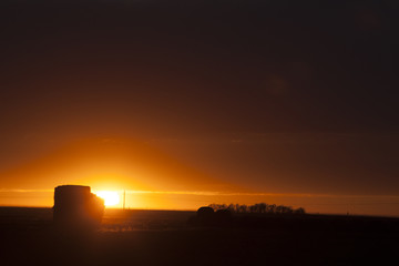 Prairie Sunset Sillouette