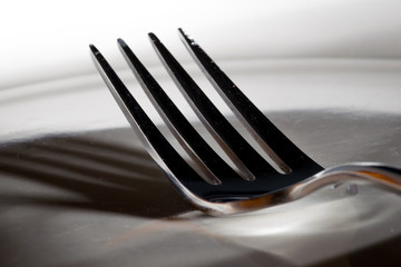 fork on a plate