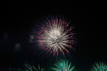 firework background with free space for text