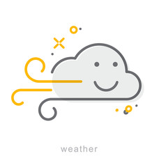 Thin line icons, Weather