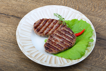 Grilled burget cutlet