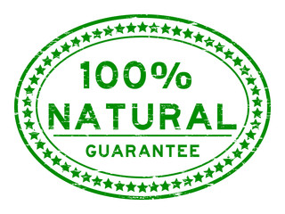 Grunge green 100 percent natural oval rubber seal stamp