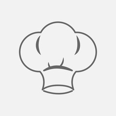 chef's hat  Kitchenware chef Cooking cap ,  vector icon 