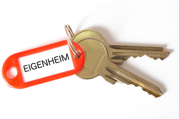 Ein Schlüssel zu einer Eigentumswohnung oder Haus