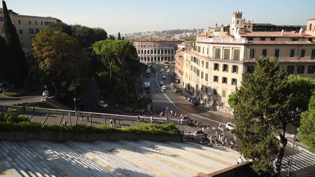 ROME - ITALY - September 2016 - Panorama from the Monument to the Unknown Soldier in Venice square