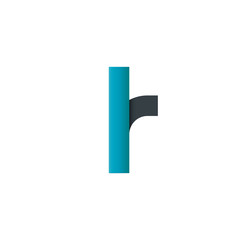 Initial Letter LR Rounded Lowercase Logo