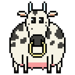 Obraz premium pixel art cow