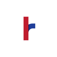Initial Letter LR Rounded Lowercase Logo
