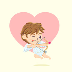 Cute Cupid Character for valentine's day