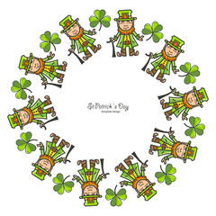 St. Patrick s Day round frame
