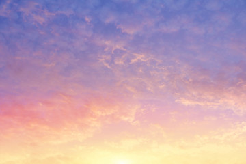 Colorful sky at sunset.