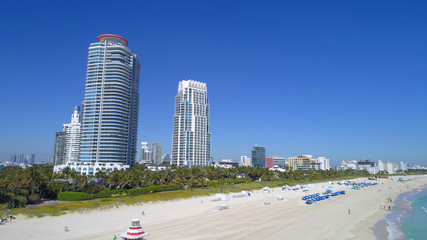 Aerial image of Miami Beach condominiums