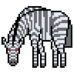 Fototapeta premium pixel art zebra