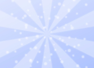 幻想的な集中線と丸いキラキラエフェクト　背景デザイン素材　ブルー系　横長