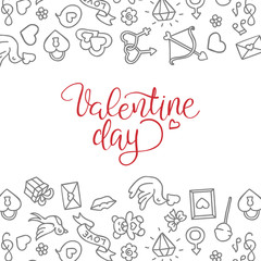 hand-lettered vintage st. valentines card