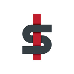Initial Letter LS Rounded Lowercase Logo