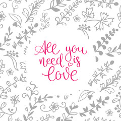 hand-lettered vintage st. valentines card