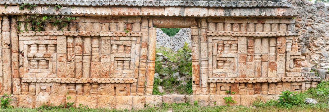Carved wall, Labna, Mexico