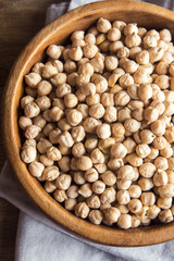 Raw organic chickpeas