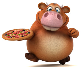 Fun cow - 3D Illustration