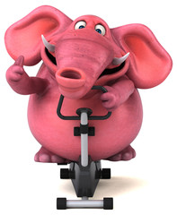 Pink elephant - 3D Illustration