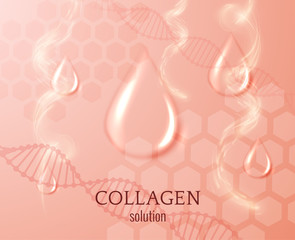 Collagen drop vector background. EPS10