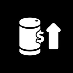 Oil barrel icon vector illustration for oil price forecast prese