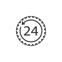 24 hour service - vector icon.