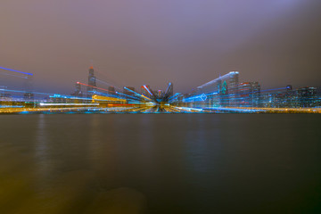 Obraz premium Blurry Chicago Skyline