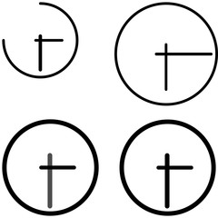 Black clocks icons, four item  - set.