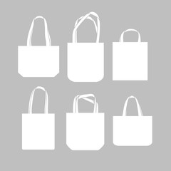 Vector canvas bags. Mock-up