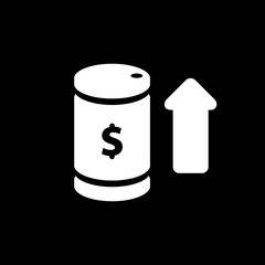 Oil barrel icon vector illustration for oil price forecast prese