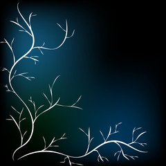 
vector illustration branches on a dark colored background